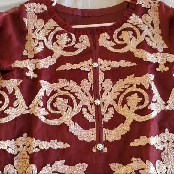 Pakistani Organza fancy kurta - Picture 8 of 9